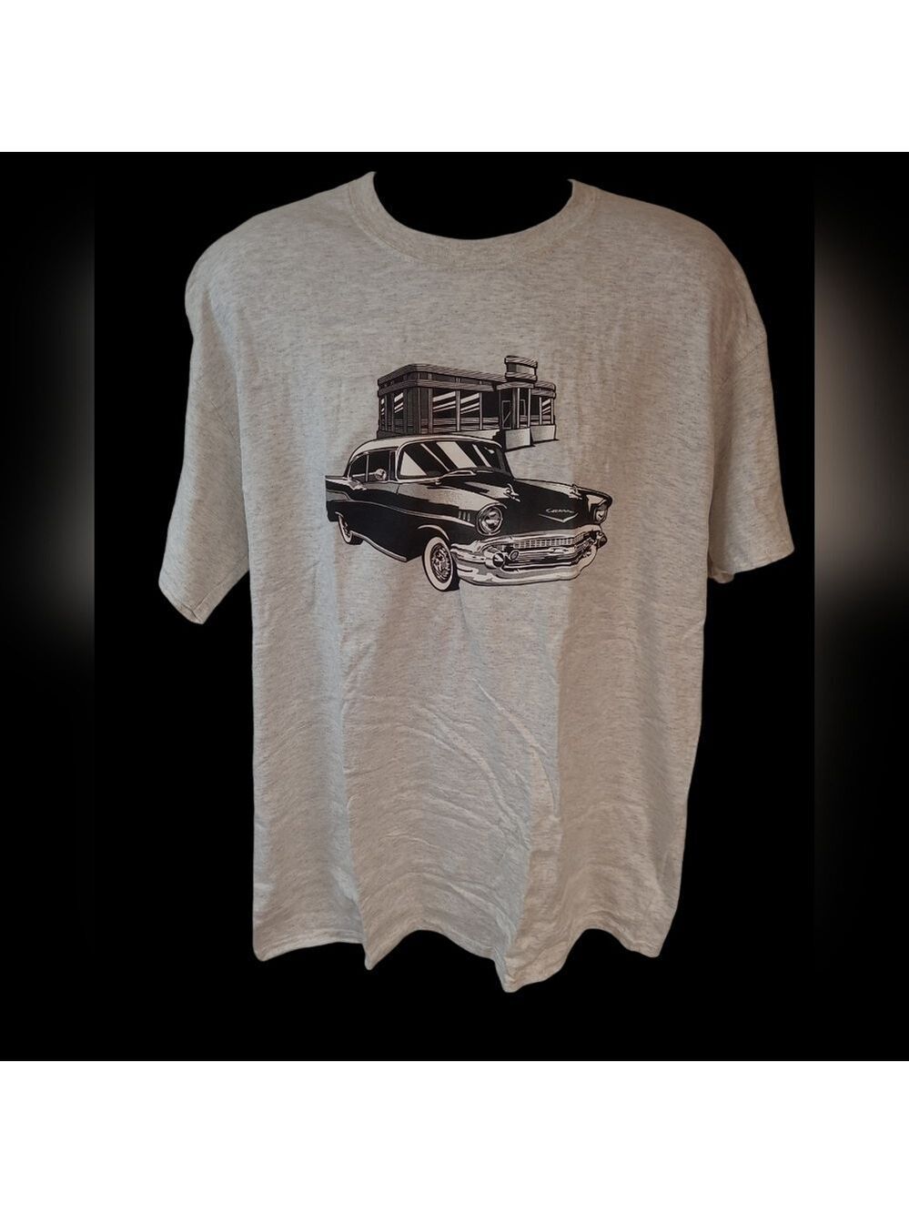 57 Chevy In Front Of Diner T-shirt Size XL